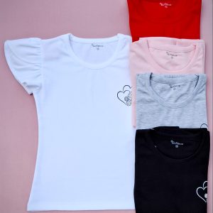 Polo niñas100% algodón pima (Tulipan) manga corta