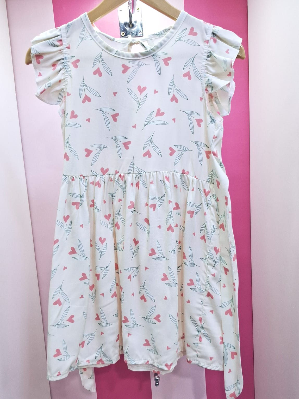 Vestido básico niñas chalis estampado multicolor 100% algodón - Imagen 2