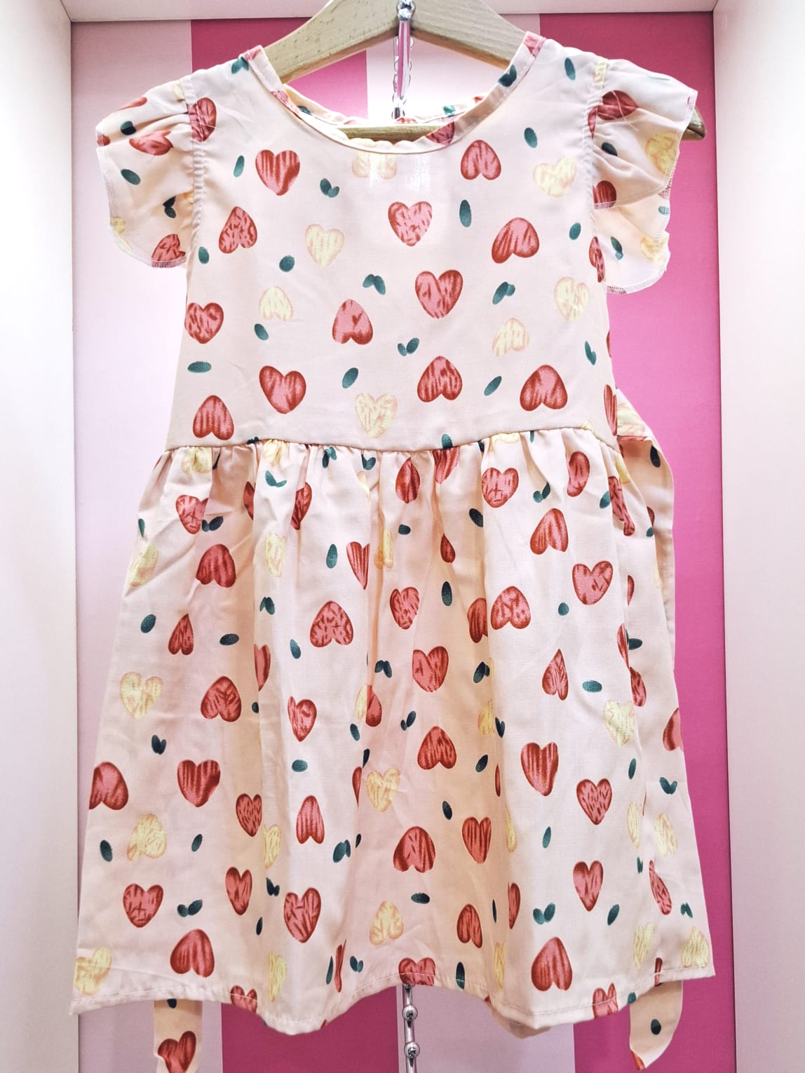 Vestido básico niñas chalis estampado floreado 100% algodón - Imagen 2