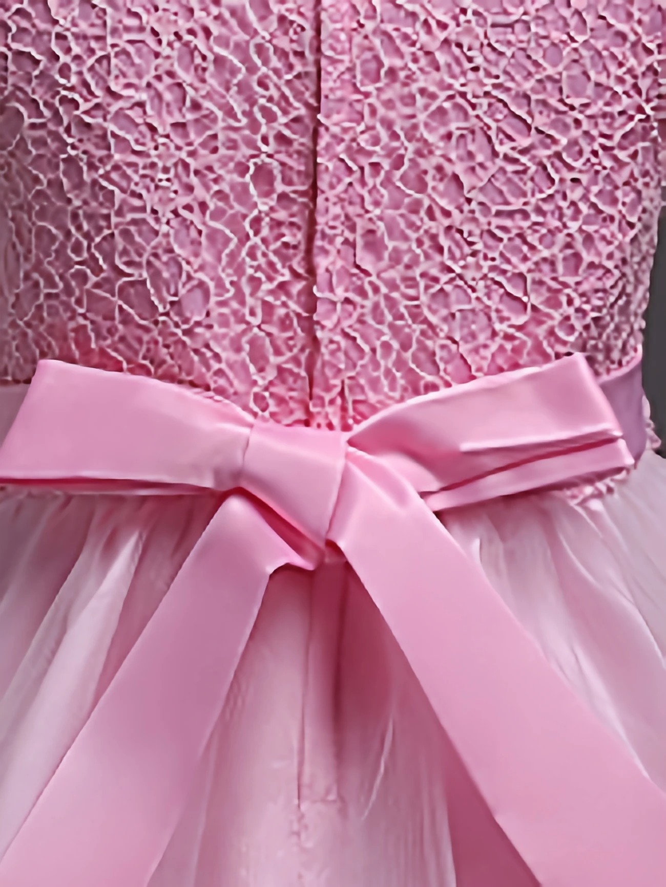 Vestido fiesta rosa tutu bordado floral rosa elegante con Bordado Floral - Imagen 3