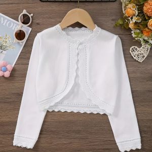 Bolero casual elegante con encaje versátil