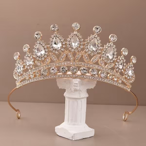 Corona princesas plateado cristal brillante