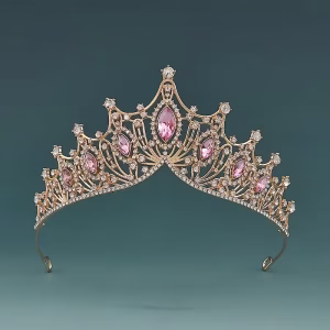 Tiara de lujo vintage princesa rosado